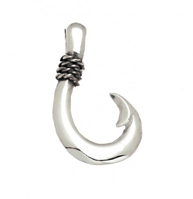 Sterling Silver Small Circle Hook Pendant