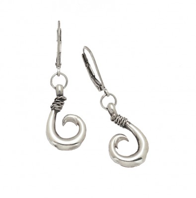 Sterling Silver Circle Hook Earrings