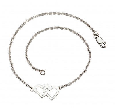 Double Open Hearts Anklet