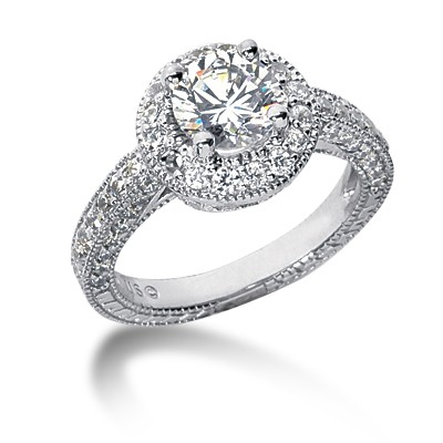Halo Round Engagement Rings