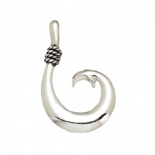 Sterling Silver Medium Circle Hook Pendant