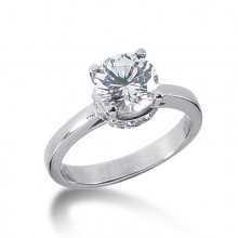 Solitaires Round Engagement Rings