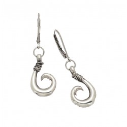 Sterling Silver Circle Hook Earrings