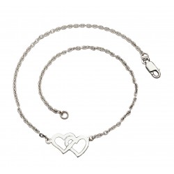 Double Open Hearts Anklet